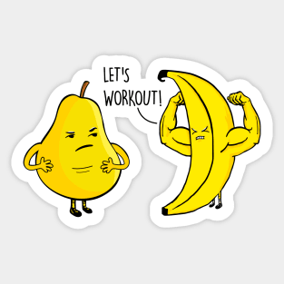 Pear and banana Sticker